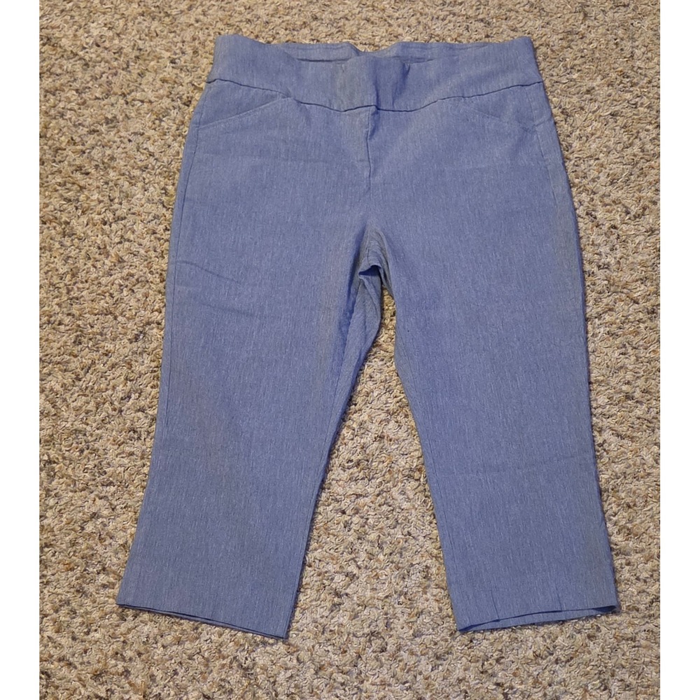 Christopher & Banks Signature Slimming Capri Pants Women's 12 Spandex Blend